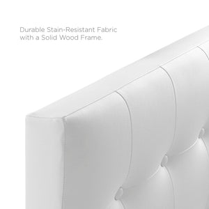 Modway Furniture Emily Upholstered Twin Headboard by Modway - Elegant Button-Tufted Faux Leather for Modern Bedrooms White MOD-5177-WHI