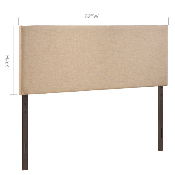 Modway Furniture Region Upholstered Queen Headboard by Modway - Modern Elegance with Soft Linen Fabric Design Cafe MOD-5211-CAF