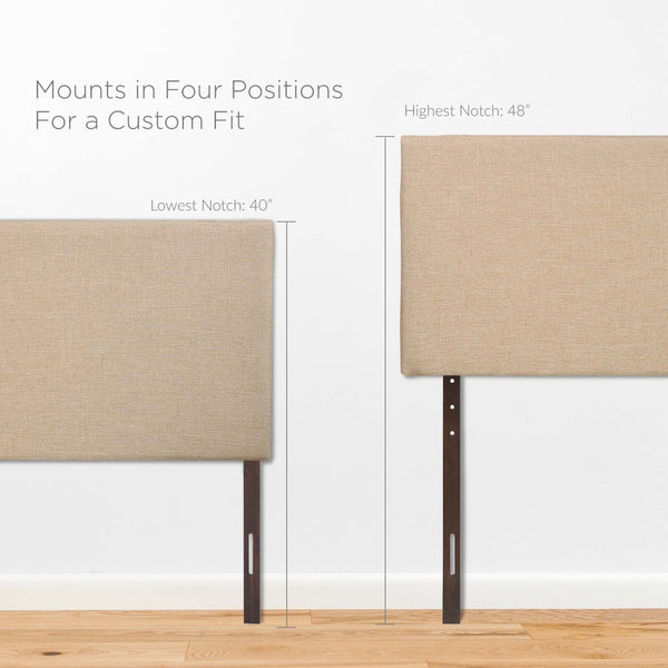 Modway Furniture Region Upholstered Queen Headboard by Modway - Modern Elegance with Soft Linen Fabric Design Cafe MOD-5211-CAF