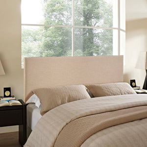Modway Furniture Region Upholstered Queen Headboard by Modway - Modern Elegance with Soft Linen Fabric Design Cafe MOD-5211-CAF