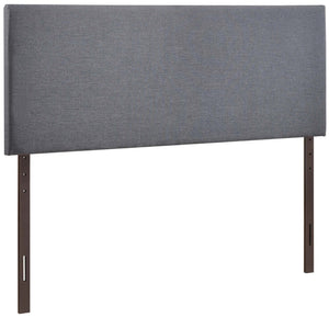Modway Furniture Region Upholstered Queen Headboard by Modway - Modern Elegance with Soft Linen Fabric Design Smoke MOD-5211-SMK
