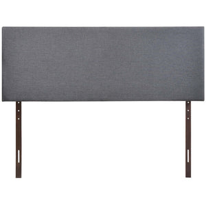 Modway Furniture Region Upholstered Queen Headboard by Modway - Modern Elegance with Soft Linen Fabric Design Smoke MOD-5211-SMK