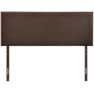 Modway Furniture Region Nailhead Upholstered Queen Headboard - Contemporary Elegance with Durable Support & Easy Mounting Dark Brown MOD-5215-DBR