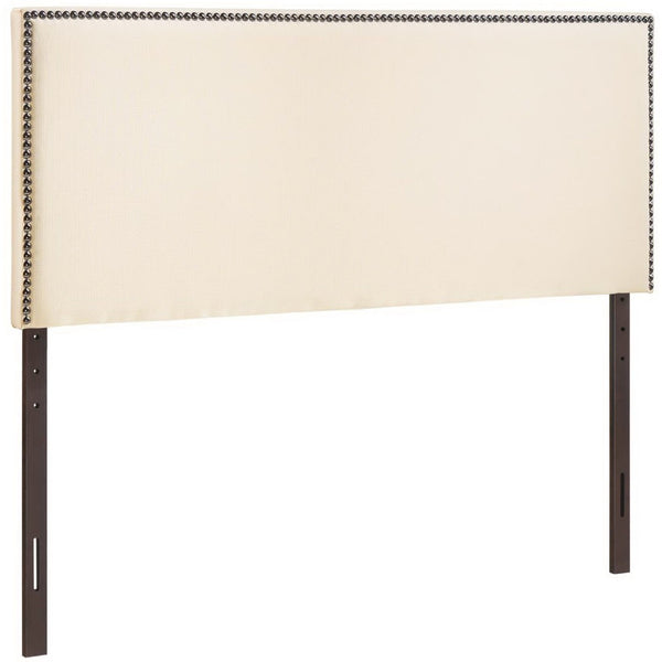 Modway Furniture Region Nailhead Upholstered Queen Headboard - Contemporary Elegance with Durable Support & Easy Mounting Ivory MOD-5215-IVO