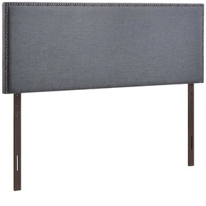 Modway Furniture Region Nailhead Upholstered Queen Headboard - Contemporary Elegance with Durable Support & Easy Mounting Smoke MOD-5215-SMK
