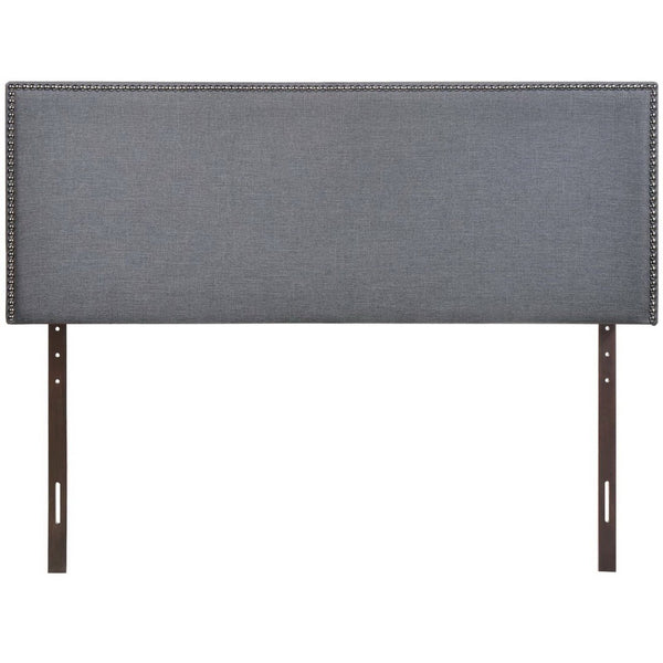 Modway Furniture Region Nailhead Upholstered Queen Headboard - Contemporary Elegance with Durable Support & Easy Mounting Smoke MOD-5215-SMK