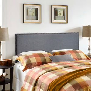 Modway Furniture Region Nailhead Upholstered Queen Headboard - Contemporary Elegance with Durable Support & Easy Mounting Smoke MOD-5215-SMK