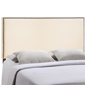 Modway Furniture Region Nailhead Upholstered Full Headboard - Elegant Linen Design with Sophisticated Nailhead Trim MOD-5217-IVO