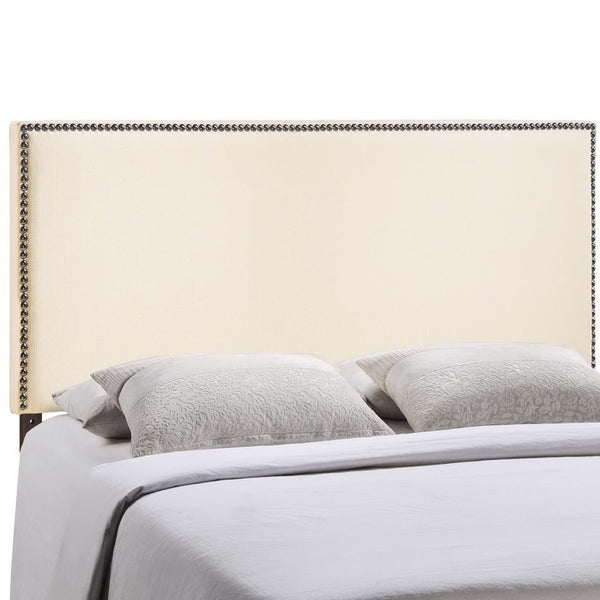 Modway Furniture Region Nailhead Upholstered Full Headboard - Elegant Linen Design with Sophisticated Nailhead Trim MOD-5217-IVO