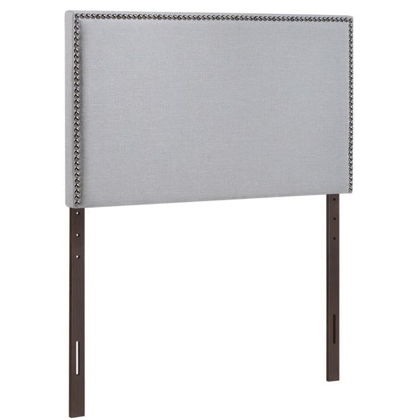 Modway Furniture Region Upholstered Twin Headboard by Modway - Sky Gray | Elegant Linen Fabric & Nailhead Trim MOD-5218-GRY