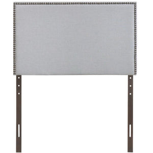 Modway Furniture Region Upholstered Twin Headboard by Modway - Sky Gray | Elegant Linen Fabric & Nailhead Trim MOD-5218-GRY