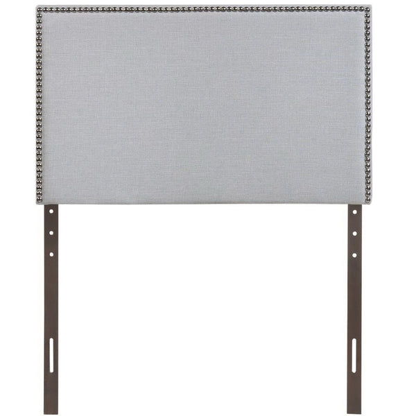 Modway Furniture Region Upholstered Twin Headboard by Modway - Sky Gray | Elegant Linen Fabric & Nailhead Trim MOD-5218-GRY