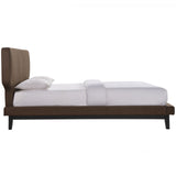 Modway Furniture Bethany Queen Bed Black Brown 88 x 77 x 43.5