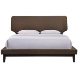 Modway Furniture Bethany Queen Bed Black Brown 88 x 77 x 43.5