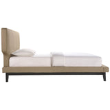 Modway Furniture Bethany Queen Bed Black Latte 88 x 77 x 43.5