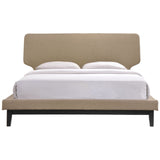 Modway Furniture Bethany Queen Bed Black Latte 88 x 77 x 43.5