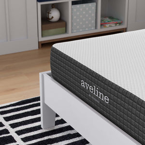 Modway Furniture Aveline 8" Twin Mattress - Cooling Gel-Infused Memory Foam for Restorative Sleep & Comfort MOD-5339-WHI