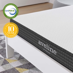 Modway Furniture Aveline 6" Full Memory Foam Mattress - Gel-Infused, Breathable Cover, CertiPUR-US® Certified Comfort MOD-5345-WHI