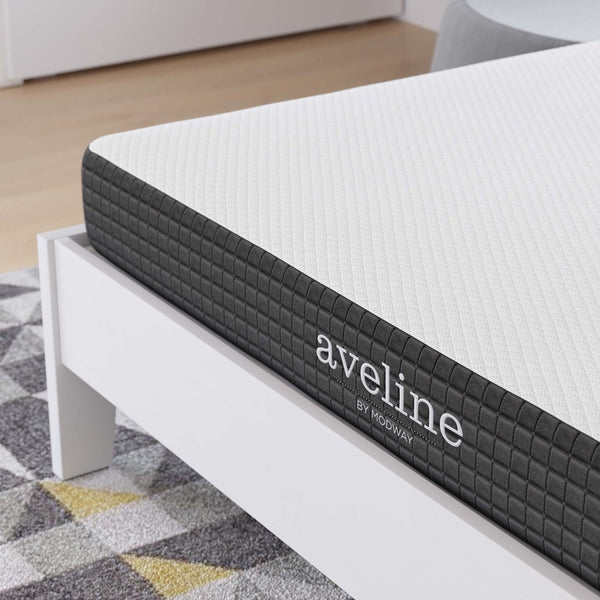 Modway Furniture Aveline 6" Full Memory Foam Mattress - Gel-Infused, Breathable Cover, CertiPUR-US® Certified Comfort MOD-5345-WHI