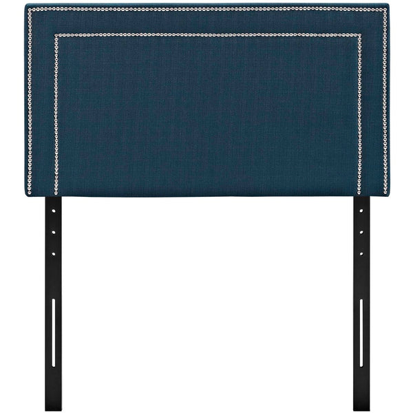 Modway Furniture Jessamine Upholstered Twin Headboard - Elegant Azure Design with Adjustable Height & Nail Trim Finish MOD-5374-AZU