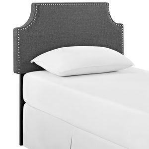 Modway Furniture Laura Upholstered Fabric Twin Headboard - Elegant Gray Design with Adjustable Height & Comfort Support MOD-5390-GRY