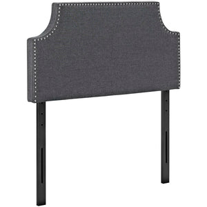 Modway Furniture Laura Upholstered Fabric Twin Headboard - Elegant Gray Design with Adjustable Height & Comfort Support MOD-5390-GRY
