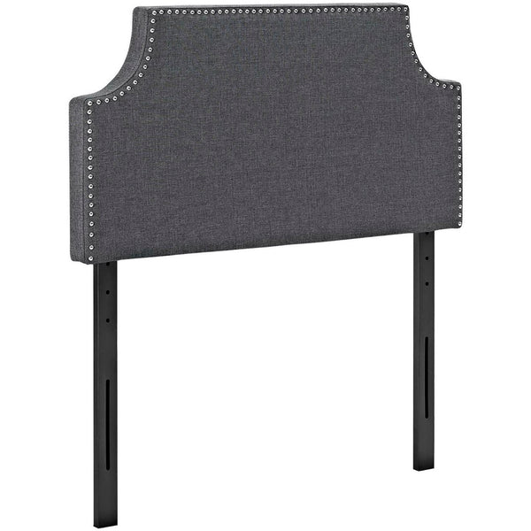 Modway Furniture Laura Upholstered Fabric Twin Headboard - Elegant Gray Design with Adjustable Height & Comfort Support MOD-5390-GRY