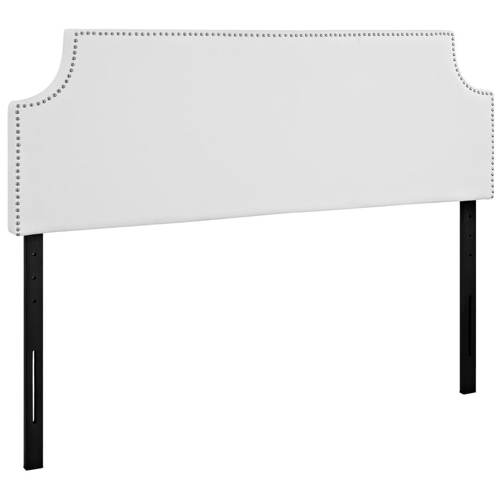 Modway Furniture Laura Upholstered Vinyl Queen Headboard by Modway - Modern Elegance with Adjustable Height & Comfort MOD-5393-WHI