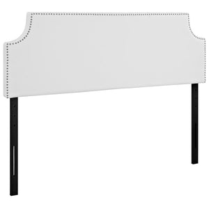 Modway Furniture Laura Upholstered Vinyl Queen Headboard by Modway - Modern Elegance with Adjustable Height & Comfort MOD-5393-WHI