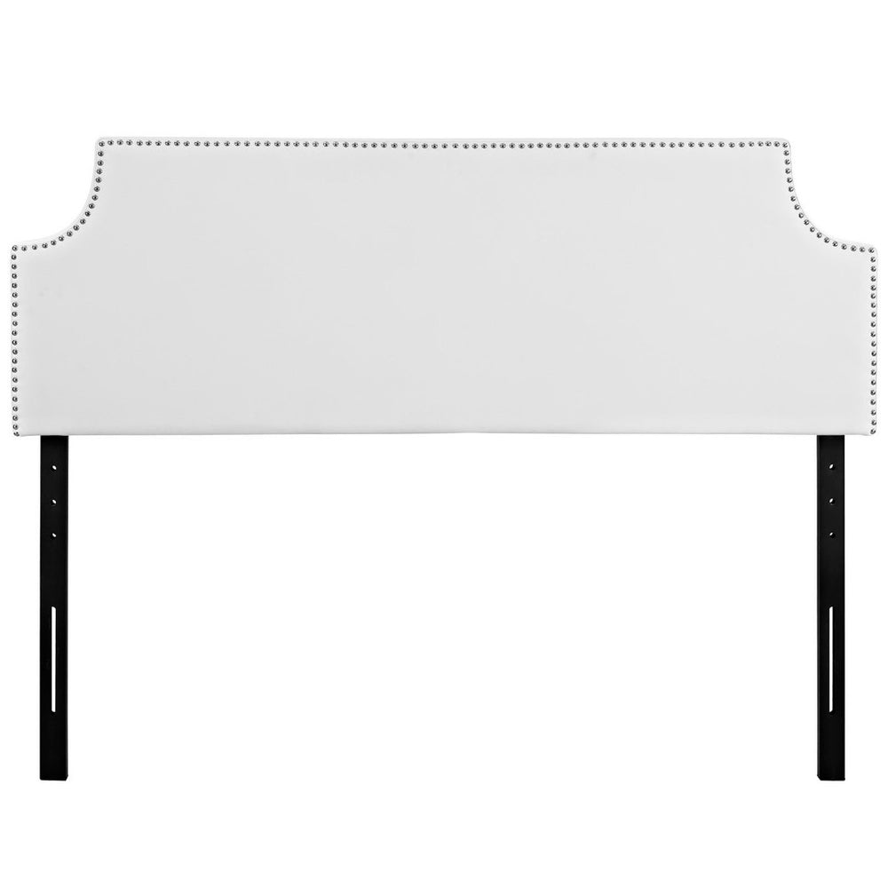 Modway Furniture Laura Upholstered Vinyl Queen Headboard by Modway - Modern Elegance with Adjustable Height & Comfort MOD-5393-WHI