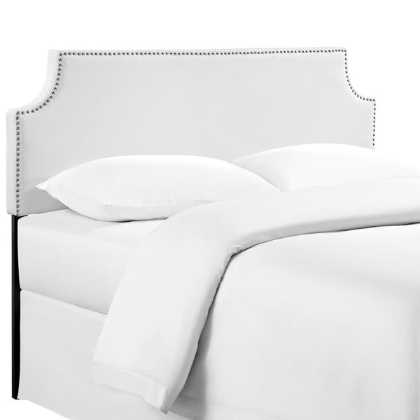 Modway Furniture Laura Upholstered Vinyl Queen Headboard by Modway - Modern Elegance with Adjustable Height & Comfort MOD-5393-WHI