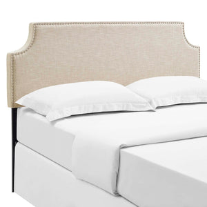 Modway Furniture Laura Upholstered Queen Headboard - Elegant Beige Fabric, Adjustable Height & Timeless Design MOD-5394-BEI
