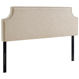 Modway Furniture Laura Upholstered Queen Headboard - Elegant Beige Fabric, Adjustable Height & Timeless Design MOD-5394-BEI