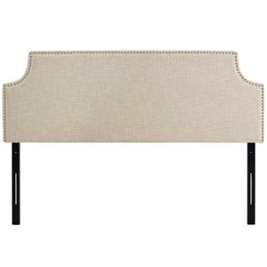 Modway Furniture Laura Upholstered Queen Headboard - Elegant Beige Fabric, Adjustable Height & Timeless Design MOD-5394-BEI