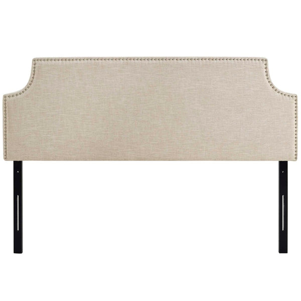 Modway Furniture Laura Upholstered Queen Headboard - Elegant Beige Fabric, Adjustable Height & Timeless Design MOD-5394-BEI