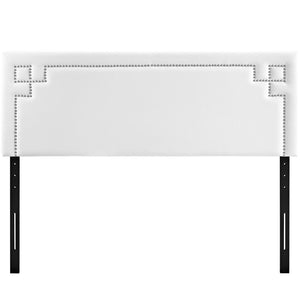 Modway Furniture Josie Upholstered Vinyl Queen Headboard – Modern Glamour with Tufted Style and Elegant Comfort MOD-5401-WHI
