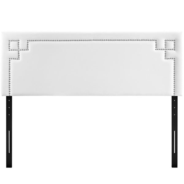 Modway Furniture Josie Upholstered Vinyl Queen Headboard – Modern Glamour with Tufted Style and Elegant Comfort MOD-5401-WHI