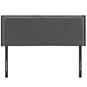 Modway Furniture Camille Upholstered Fabric Full Headboard - Elegant Gray Design with Adjustable Height & Comfort Support MOD-5406-GRY