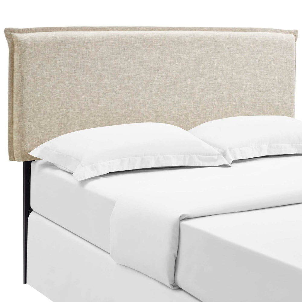 Modway Furniture Camille Upholstered Fabric Queen Headboard - Elegant Comfort with Adjustable Height & Timeless Style Beige MOD-5407-BEI
