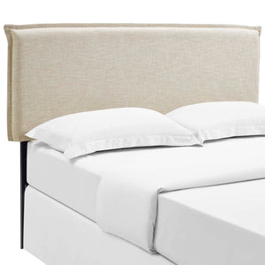 Modway Furniture Camille Upholstered Fabric Queen Headboard - Elegant Comfort with Adjustable Height & Timeless Style Beige MOD-5407-BEI