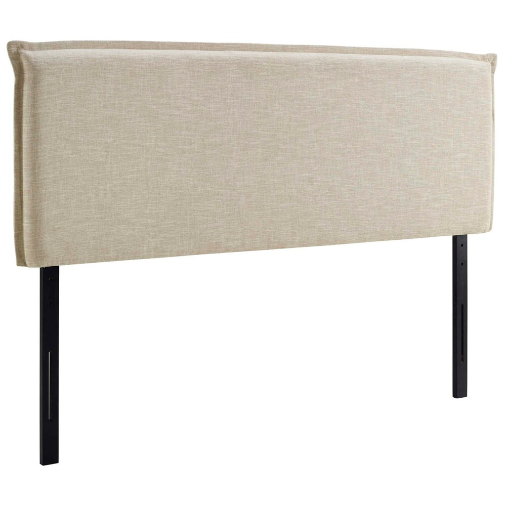 Modway Furniture Camille Upholstered Fabric Queen Headboard - Elegant Comfort with Adjustable Height & Timeless Style Beige MOD-5407-BEI
