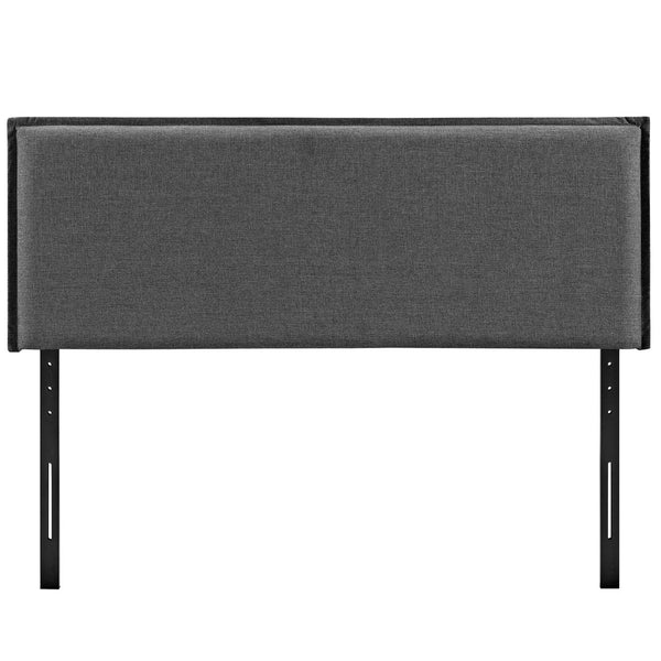 Modway Furniture Camille Upholstered Fabric Queen Headboard - Elegant Comfort with Adjustable Height & Timeless Style Gray MOD-5407-GRY