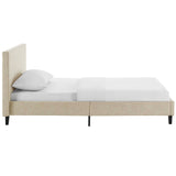 Modway Furniture Anya Twin Fabric Bed Beige 81 x 45 x 36.5
