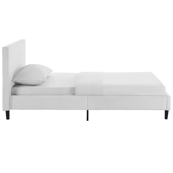 Modway Furniture Anya Platform Twin Bed by Modway - Modern Upholstered Design, Sturdy Support & Stylish Comfort MOD-5416-WHI