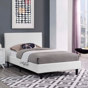 Modway Furniture Anya Platform Twin Bed by Modway - Modern Upholstered Design, Sturdy Support & Stylish Comfort MOD-5416-WHI