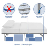 Modway Furniture Horizon Queen Stainless Steel Bed Frame MOD-5429-SLV