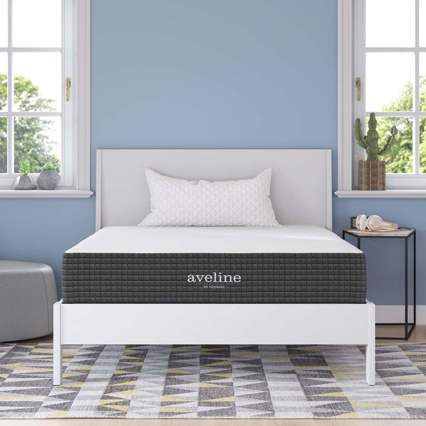 Modway Furniture Aveline 10" Full Mattress - Gel-Infused Memory Foam for Cooling Comfort, Motion Isolation & Support MOD-5488-WHI