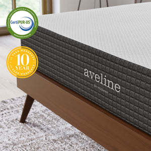 Modway Furniture Aveline 10" King Mattress - Gel-Infused Memory Foam for Cooling Comfort, Motion Isolation & Pressure Relief MOD-5489-WHI