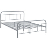 Modway Furniture Maisie Full Stainless Steel Bed Frame Gray 79.5 x 57 x 36.5