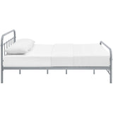 Modway Furniture Maisie Full Stainless Steel Bed Frame Gray 79.5 x 57 x 36.5